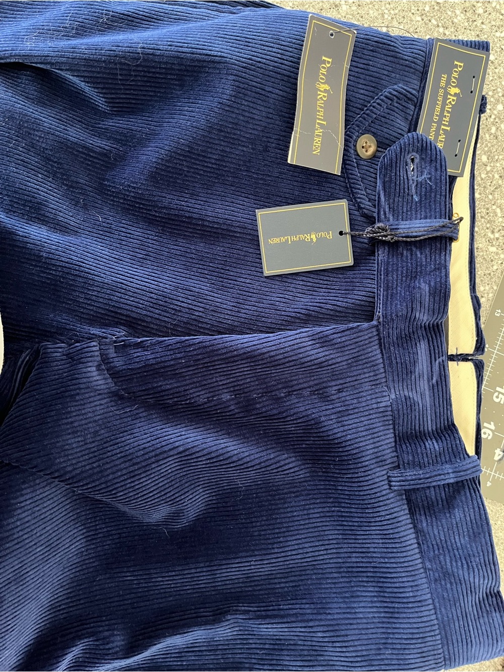 NWT Ralph Lauren Men’s Bright Navy Corduroy Trousers